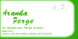 aranka perge business card